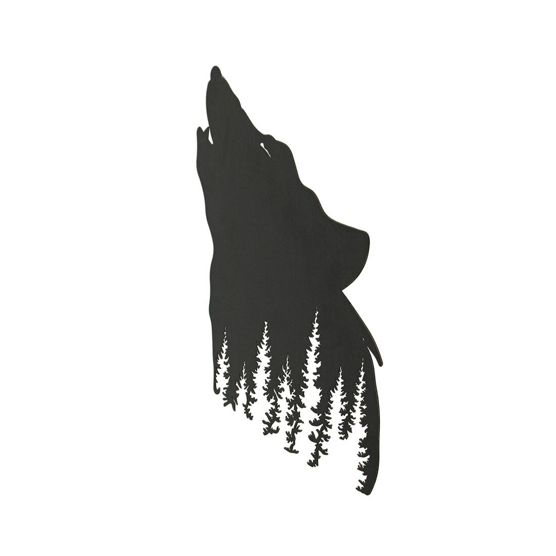Alt View 2. Mayrich Company - Black Wolf Laser Cut Metal Wall Art Hanging Forest Room Decor Lodge Decoration - Black.