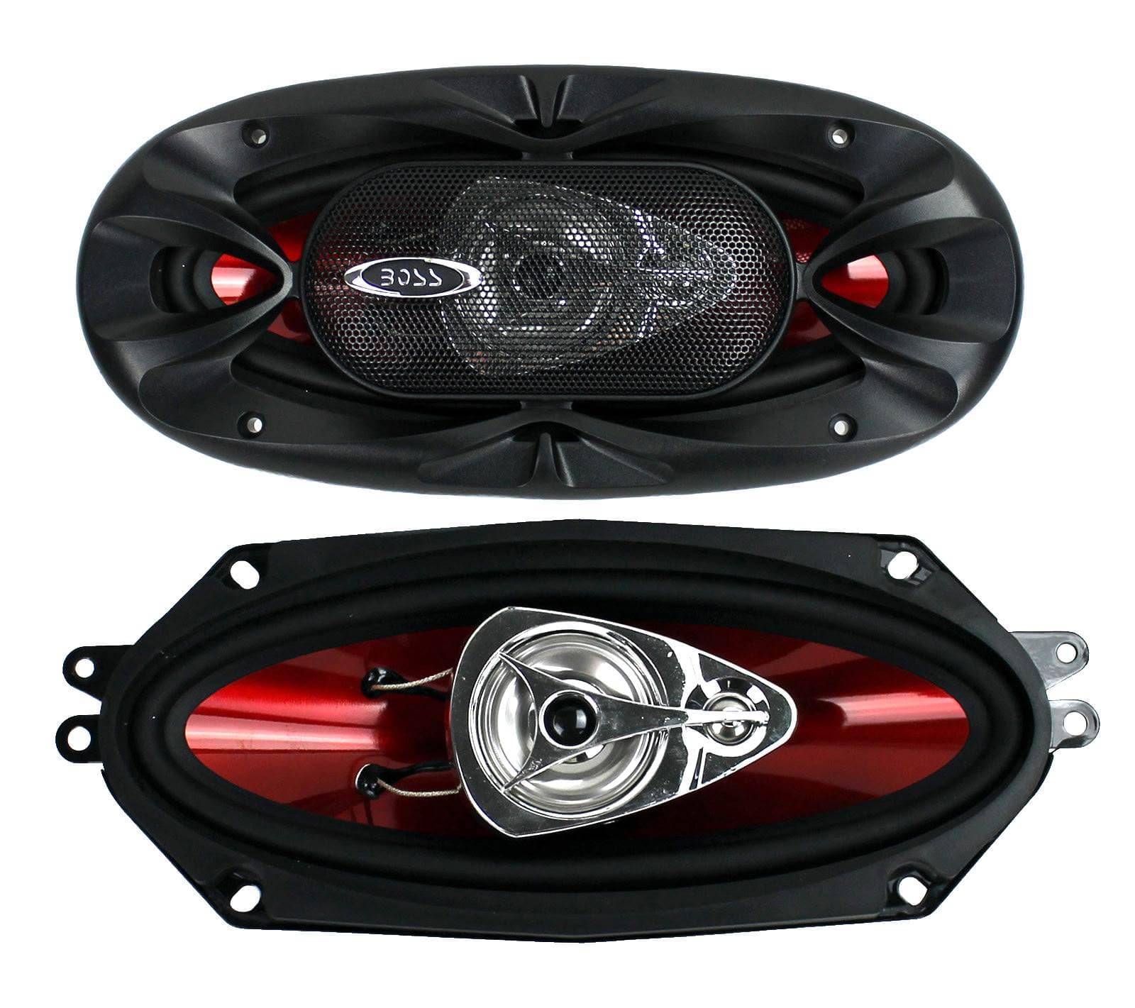 BOSS Audio - Boss CH4330 4"x10" 3-Way 400W Full-Range Chaos Exxtreme Car Audio Speakers - Black
