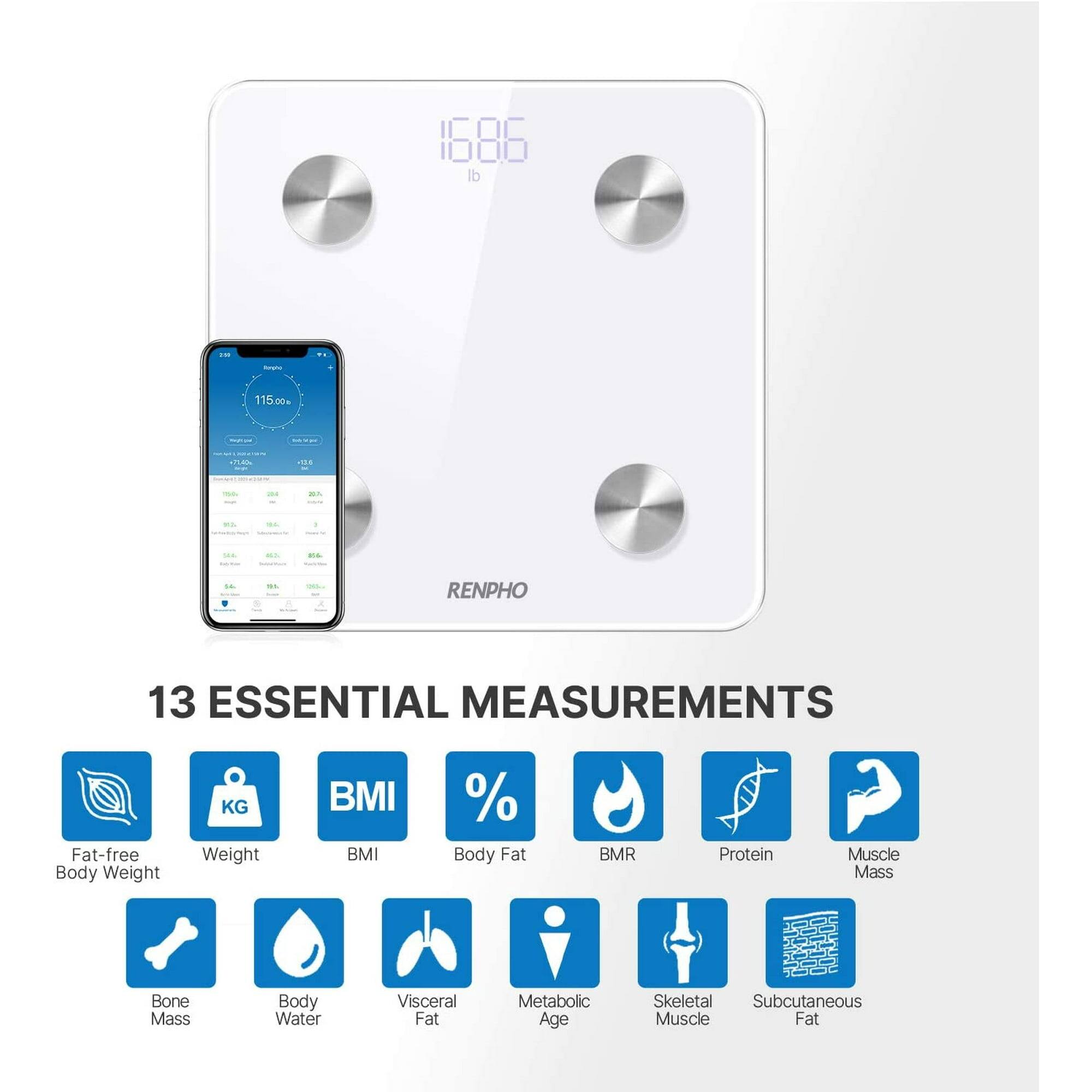1686 lb  
115.00 kg  
13 ESSENTIAL MEASUREMENTS  
Fat-free Body Weight  
Weight  
BMI  
BMI %  
Body Fat  
BMR  
Protein  
Muscle Mass  
Bone Mass  
Body Water  
Visceral Fat  
Metabolic Age  
Skeletal Muscle  
Subcutaneous Fat