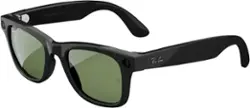 Ray-Ban Meta - Wayfarer glasses with Meta AI, Audio, Photo, Video Compatibility - Green Lenses (Refurbished) - Shiny Black - Front_Zoom