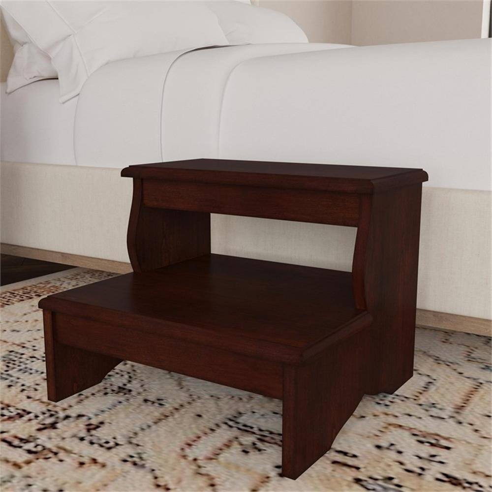Alt View 3. Butler Specialty - Melrose Wood Step Stool - Two-Step Cherry Finish - Cherry.