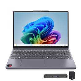 Lenovo - IdeaPad Slim 3 15.3" WUXGA Touch Laptop,Snapdragon X,16GB RAM,2TB SSD+1TB Dock Set,Backlit Keyboard,Win 11,Grey - Gray