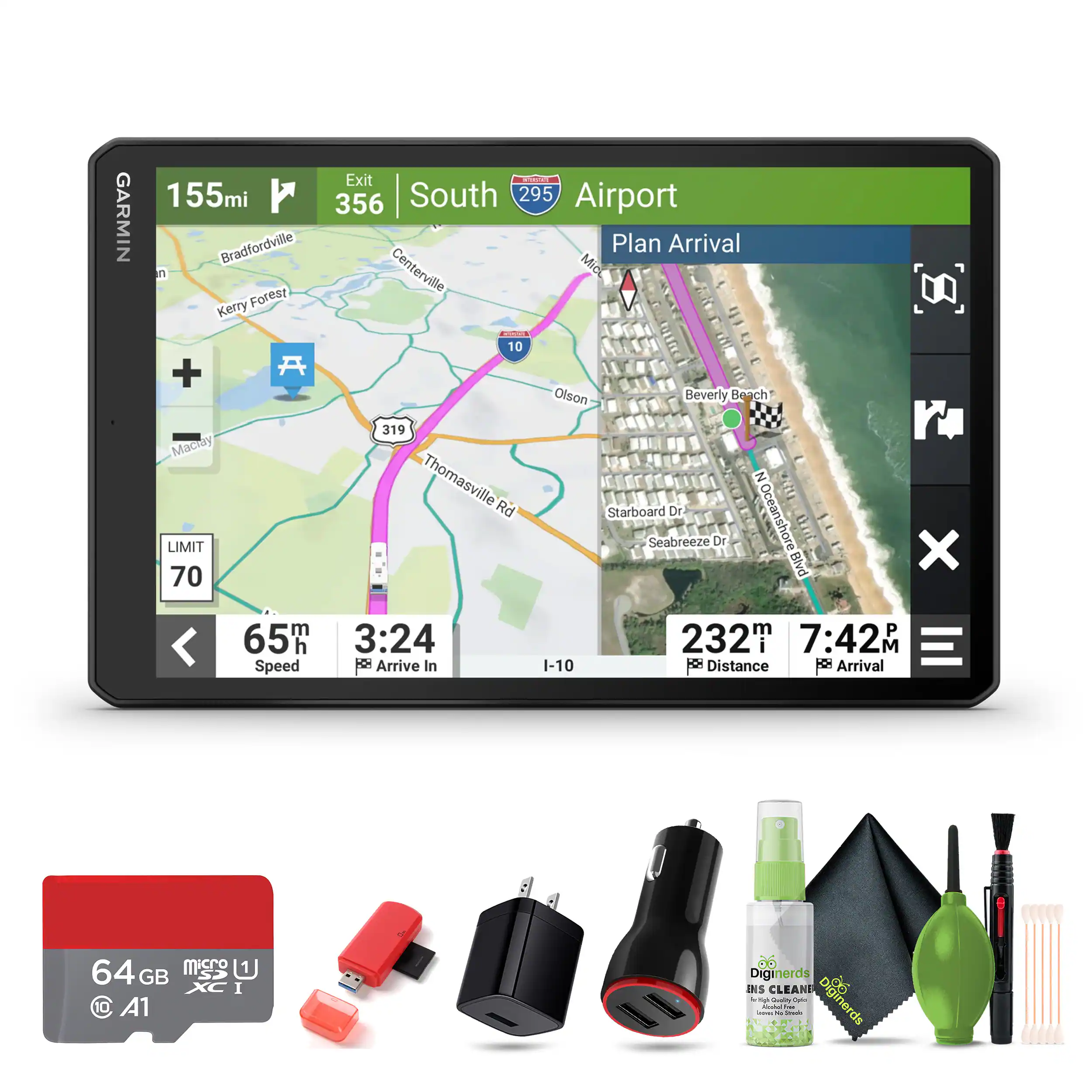 GARMIN 155mi
Exit 356 South
295
Airport
Plan Arrival
Bradfordville
Kerry Forest
Centerville
Olson
Beverly Beach
Starboard Dr
Seabreeze Dr
Oceanshore Blvd
319 Thomasville Rd
LIMIT 70
65 mph
Speed
3:24
Arrive In
232T
7:42M
Distance
64 GB microSDXC I
A1
Diginerds
CLEANER
Diginerds