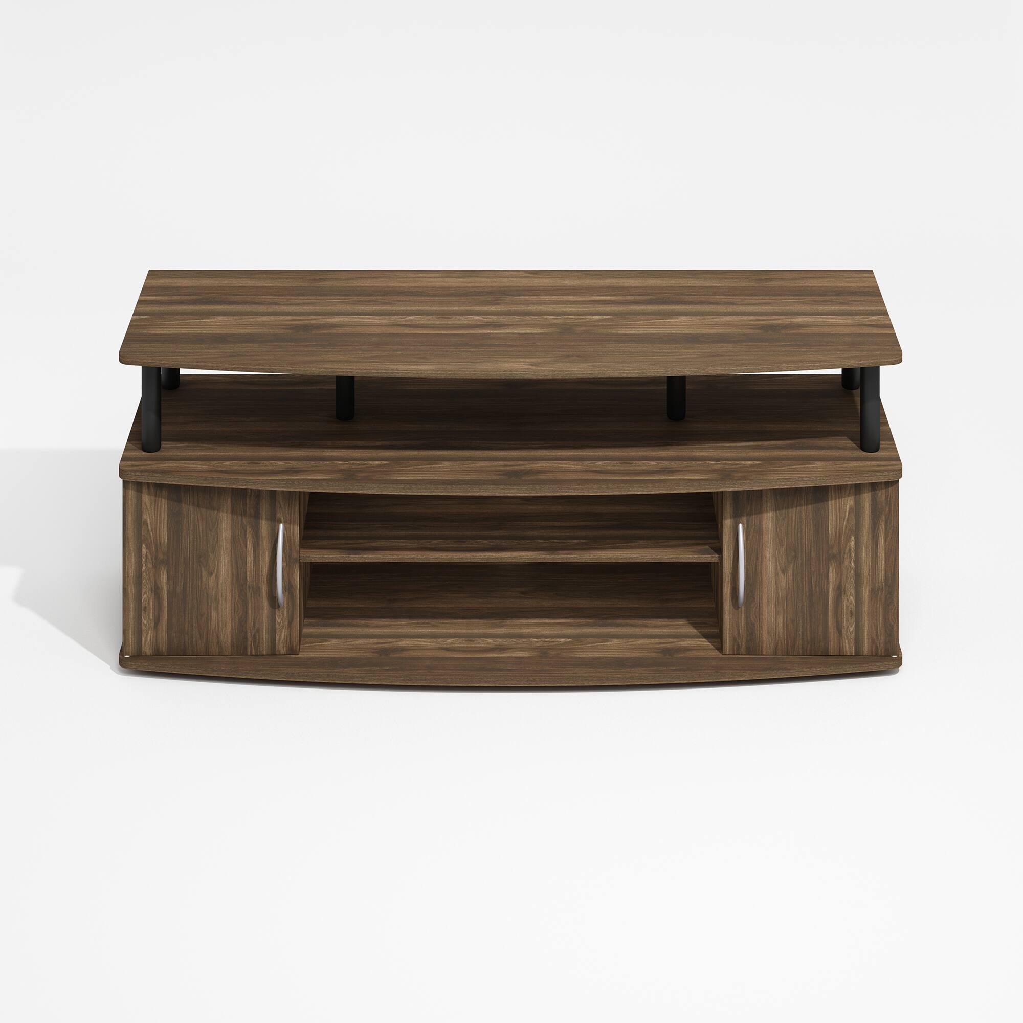 Alt View 2. Furinno - JAYA Large Entertainment Center Hold up to 55-IN TV - Brown Walnut/Black.