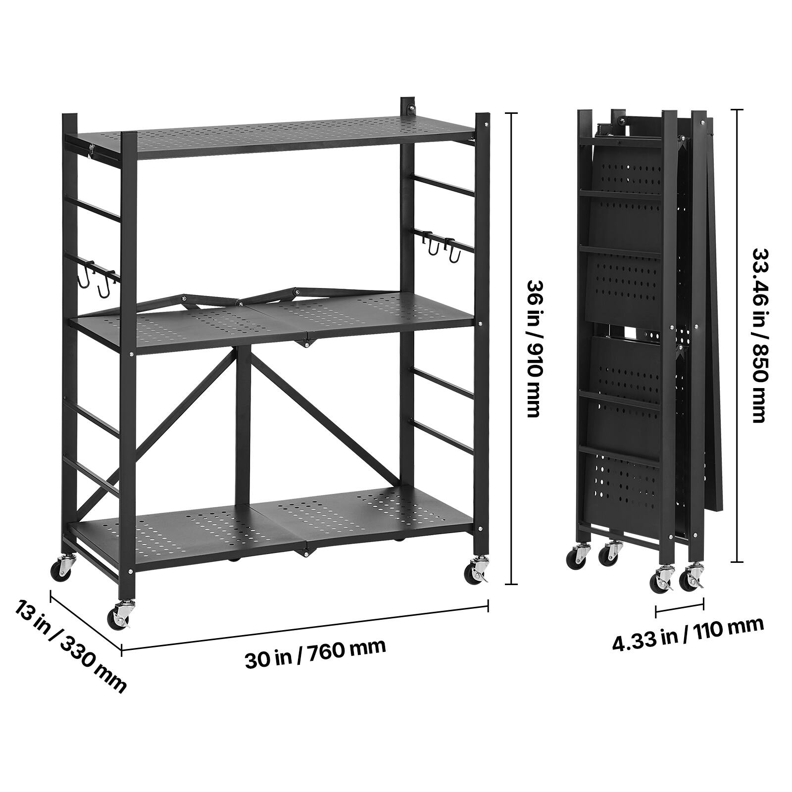 36 in / 910 mm, 13 in / 330 mm, 30 in / 760 mm, 3.46 in / 850 mm, 4.33 in / 110 mm, 110 mm, 4.33 in.