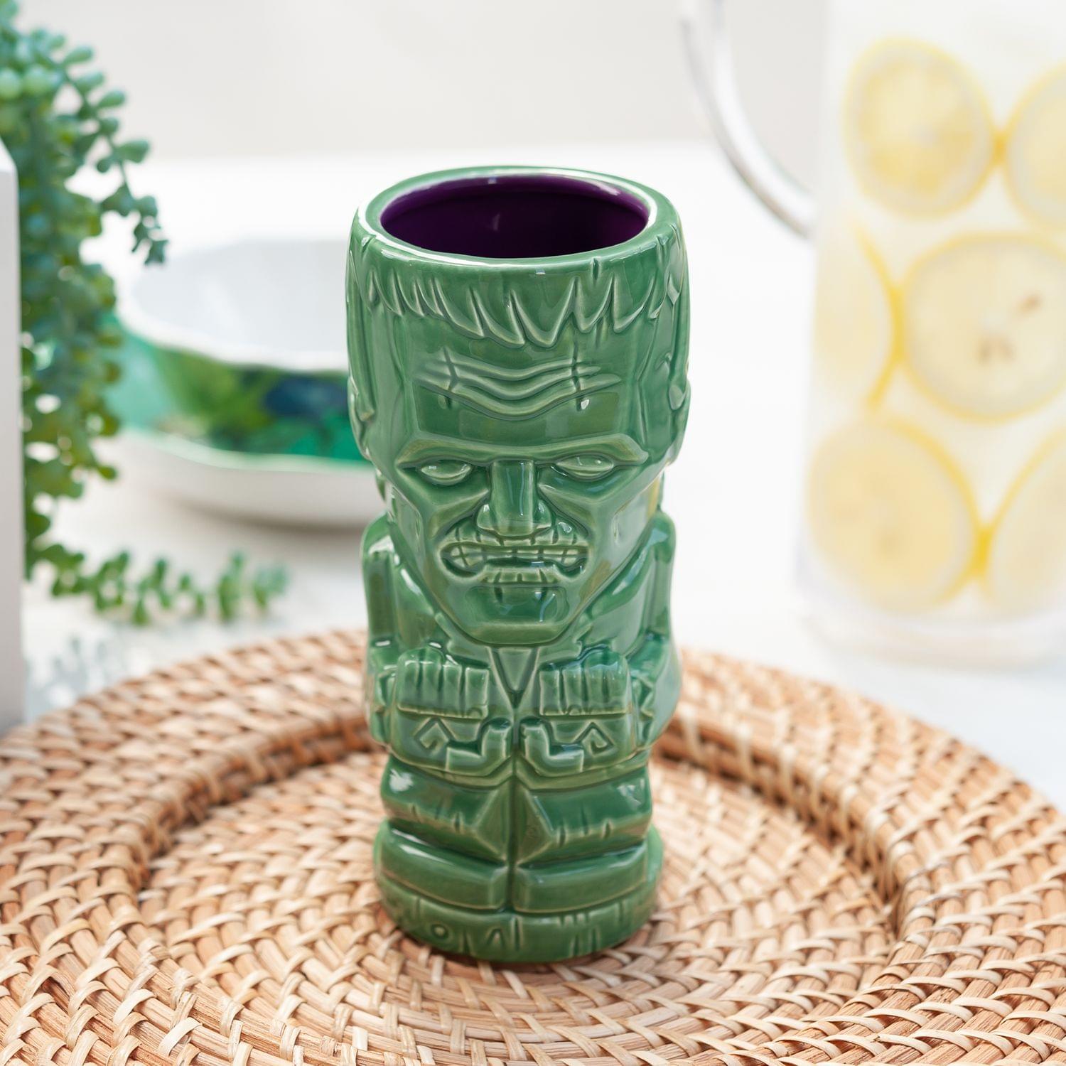 Alt View 3. ThinkGeek - Geeki Tikis Monsters Frankenstein Ceramic Mug | Holds 18 Ounces - Green.