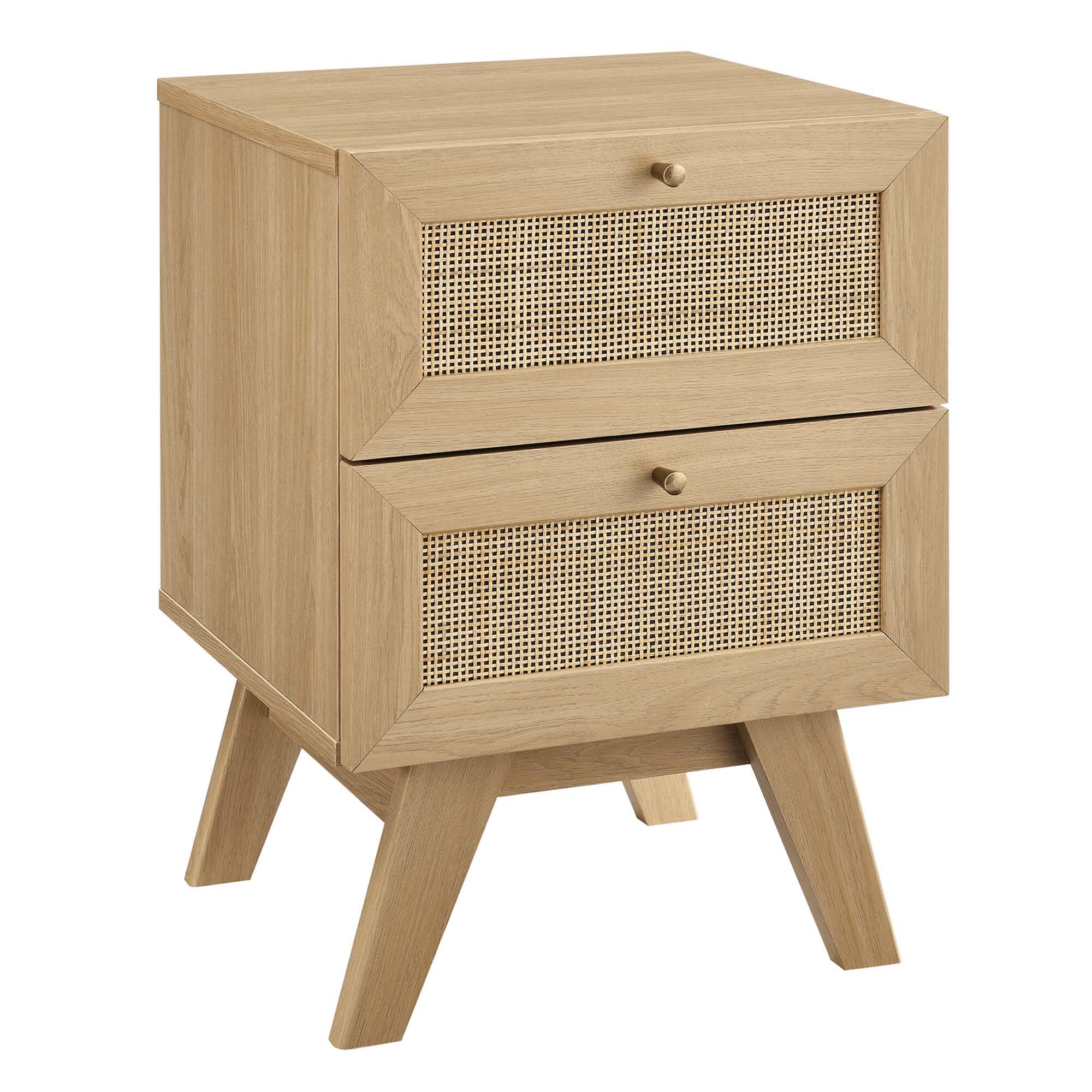 Angle. Modway - Soma 2-Drawer Nightstand by Modway - Oak.