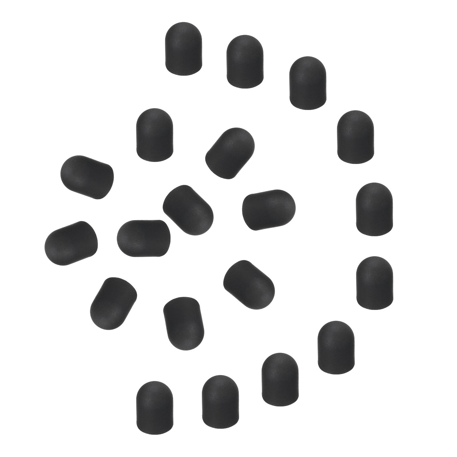 Front. Unique Bargains - 20pcs 5.5mm Conductive Silicone Rubber Replacement Tips for Capacitive Touch Screen Stylus Pen - Black.