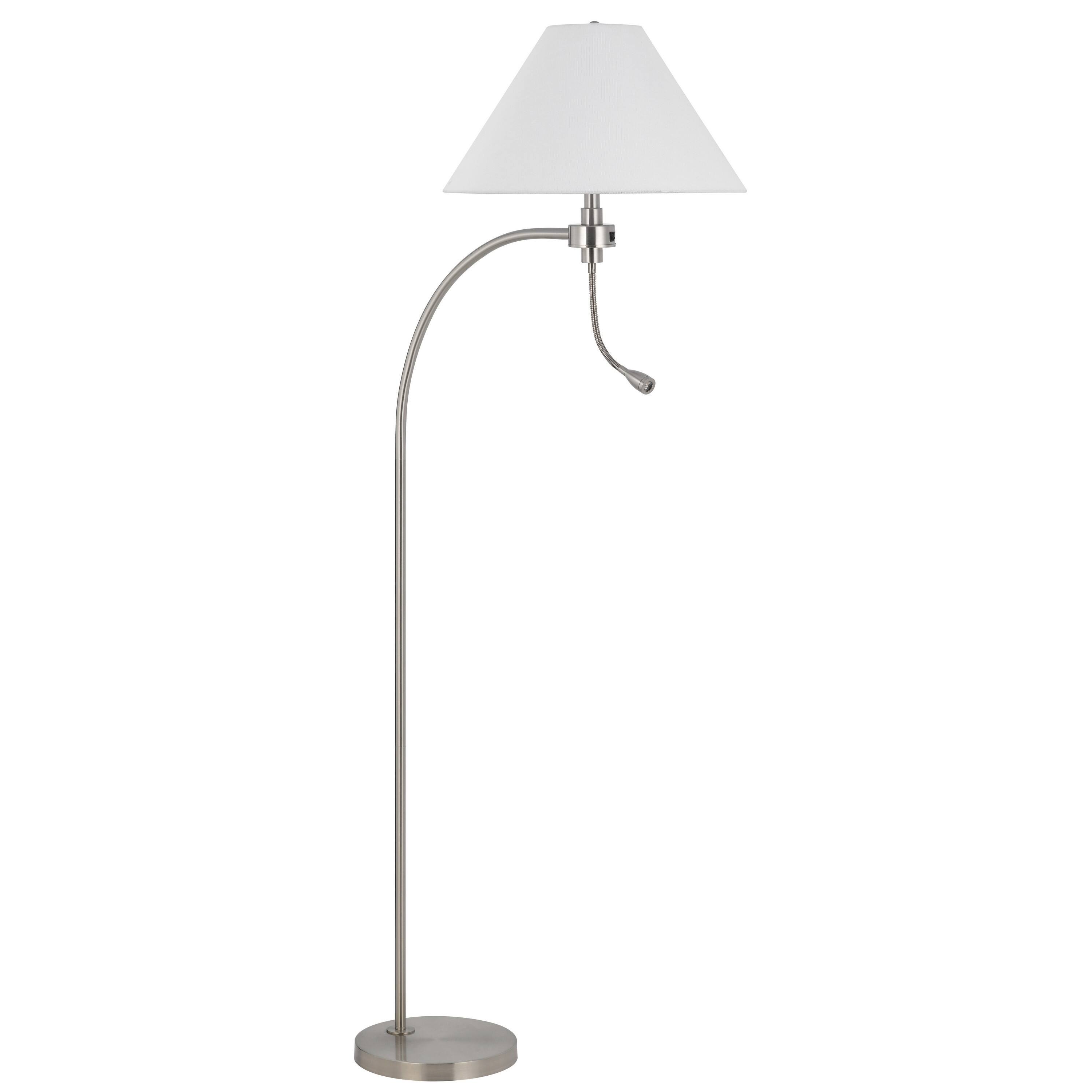 Front. Manhattan Lane - Ashy 68 Inch Floor Lamp, Gooseneck LED, Shade, Arc Pole.