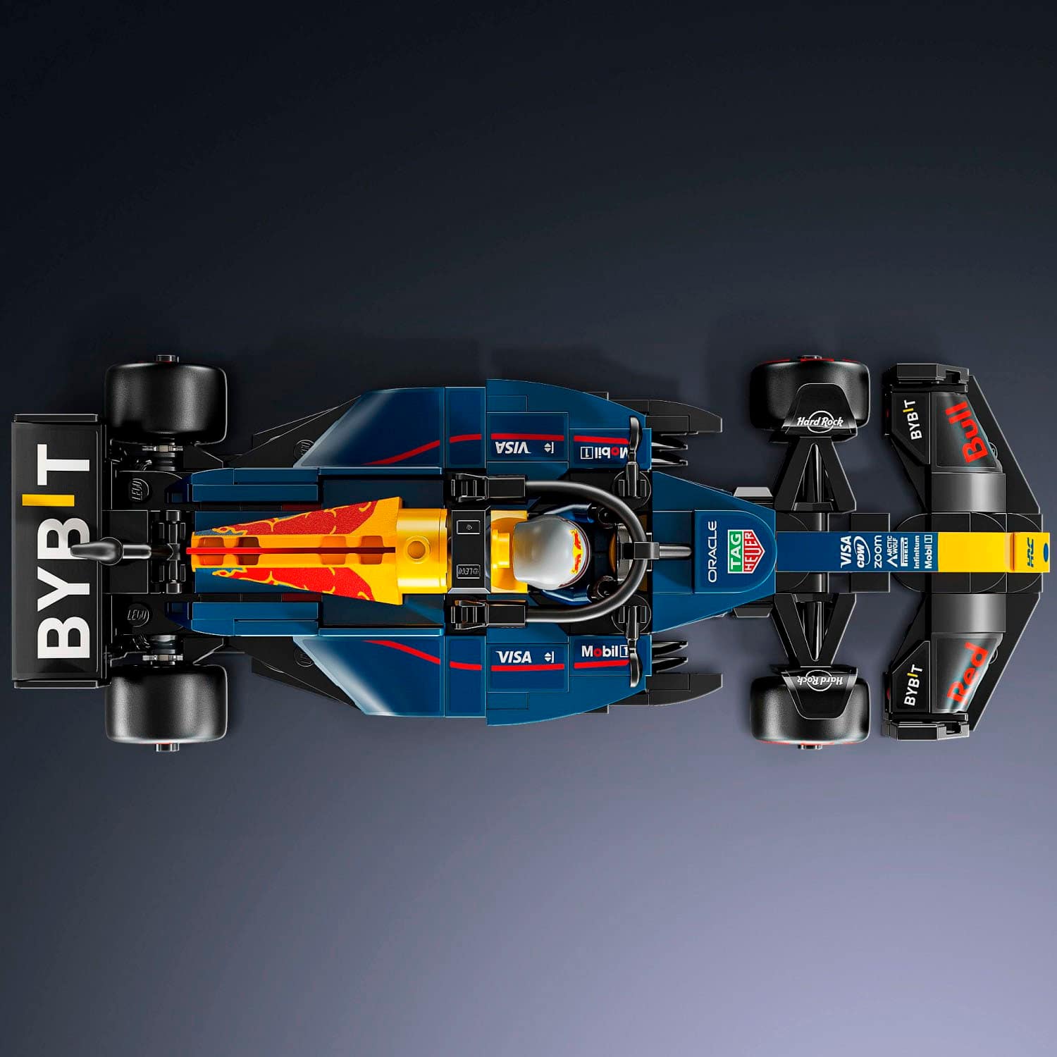 The text on the image reads: "BYBIT LEG 4 VISA Mobil 1 Pirelli Oracle Tag Heuer Red Bull."