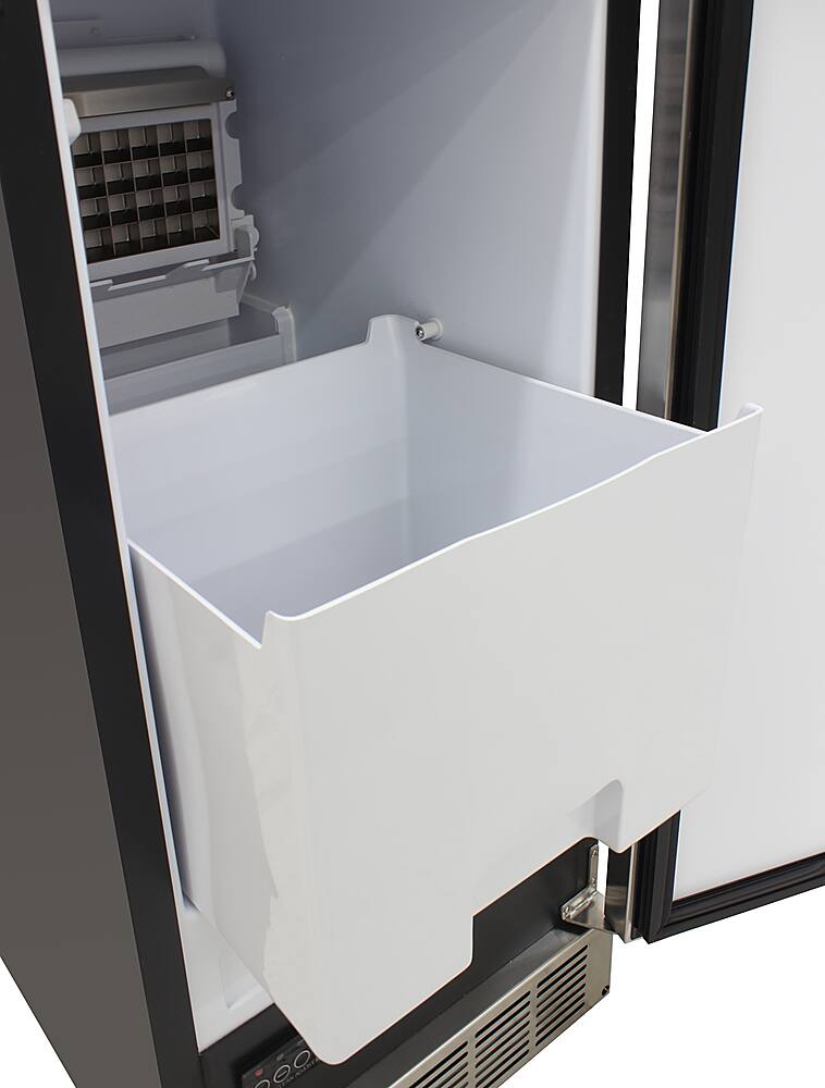 Alt View 14. Vinotemp - Brama Indoor 15-Inch 25 Lb Freestanding Icemaker - Silver.