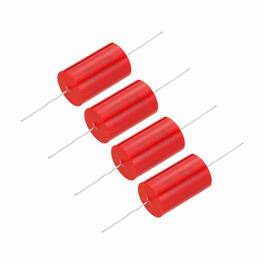 Unique Bargains - 4pcs 6.8uf Frequency Divider Capacitor, 250V Axial Audio Speaker Crossover MKP Film Capacitor - Red