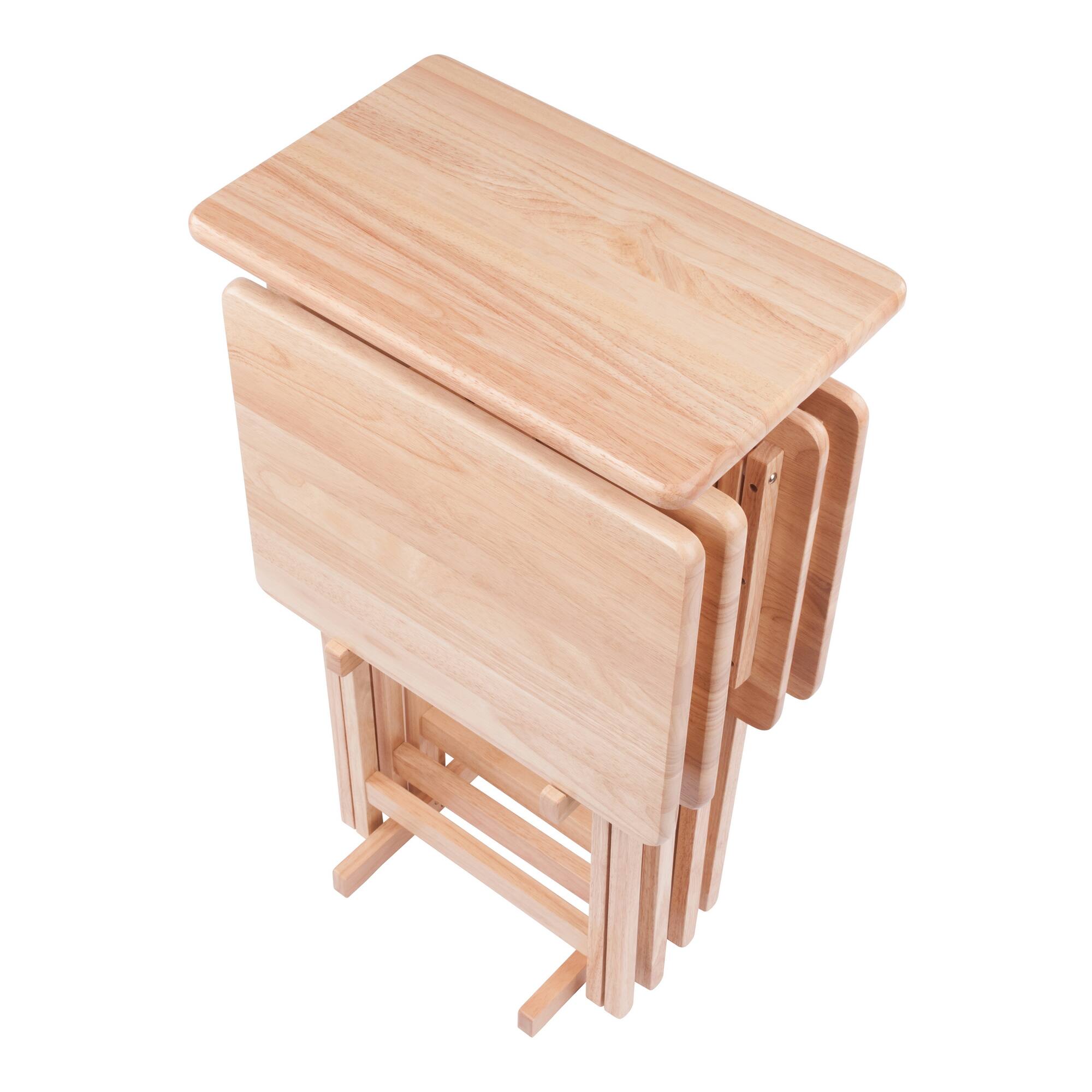 Alt View 5. Winsome Wood - Riley 5-Pc Set Snack Table - Natural.
