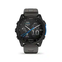 Garmin - D2 Mach 2 Aviator Smartwatch 51mm Touchscreen GPS Moving Map Weather Flashlight Carbon Gray DLC Titanium - Gray - (2025)