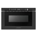 COSMO - COS-12MWDBK-NH 24 in. Haven Collection 1.2 cu. ft. Built-in Microwave Drawer, 1000W, Touch Controls - Matte Black