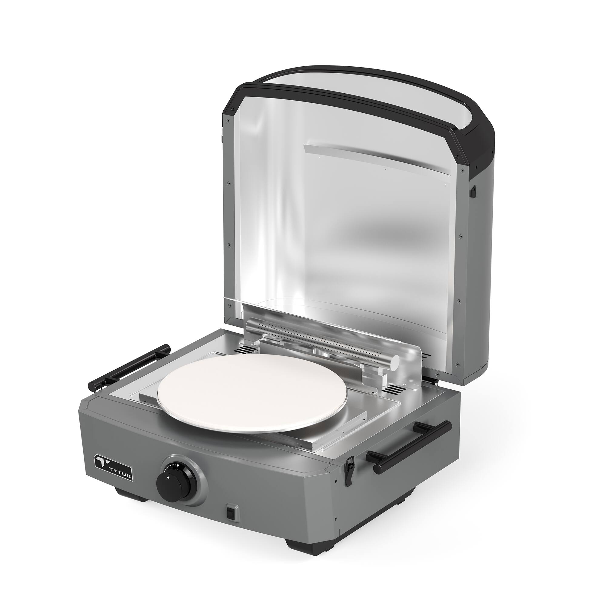 Left. TYTUS Grills - Emberwood Portable Gas Pizza Oven - gray.