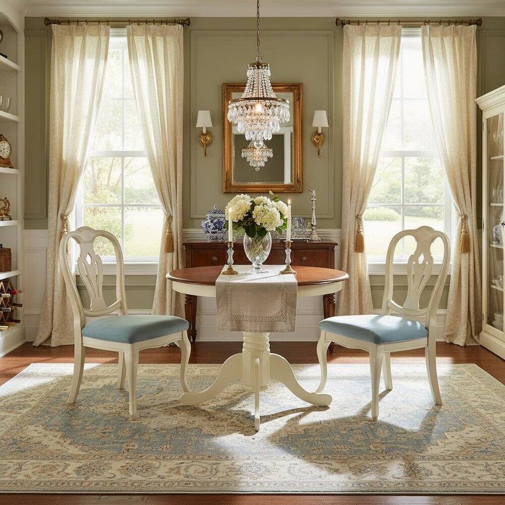 Alt View 2. FurniFact - Small Dining Table - Brown.
