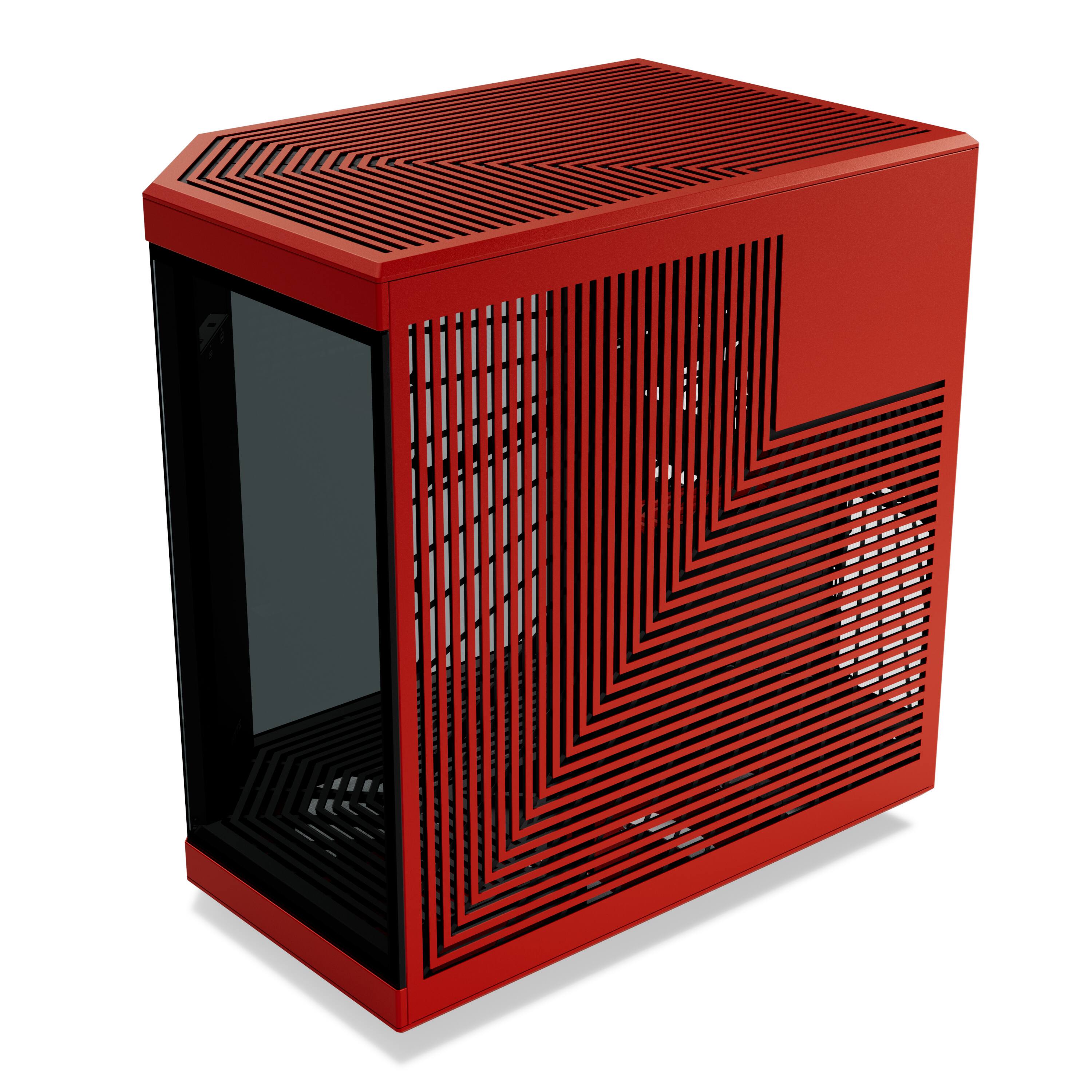 Alt View 14. HYTE - HYTE Y70 touch infinite Dual Chamber ATX Mid Tower Modern Aesthetic Case With Integrated 2.5K IPS Touchscreen - Black Cherry.