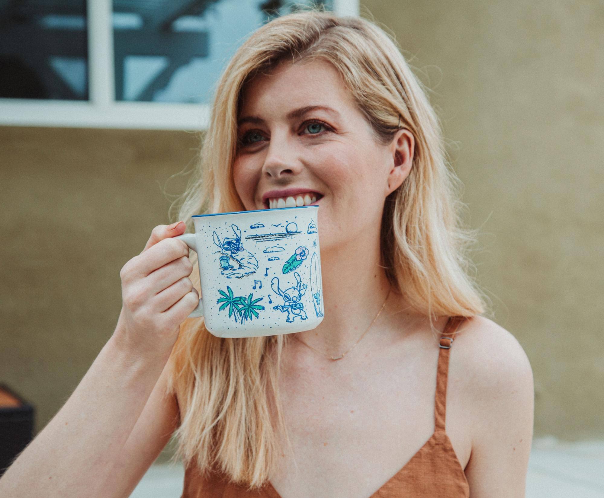 Alt View 3. Silver Buffalo - Disney Lilo & Stitch Hawaii Camper Mug | Holds 20 Ounces - Blue.