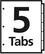 Alt View 3. Avery - Office Essentials Insertable Paper Dividers, 5 Tabs - Clear.