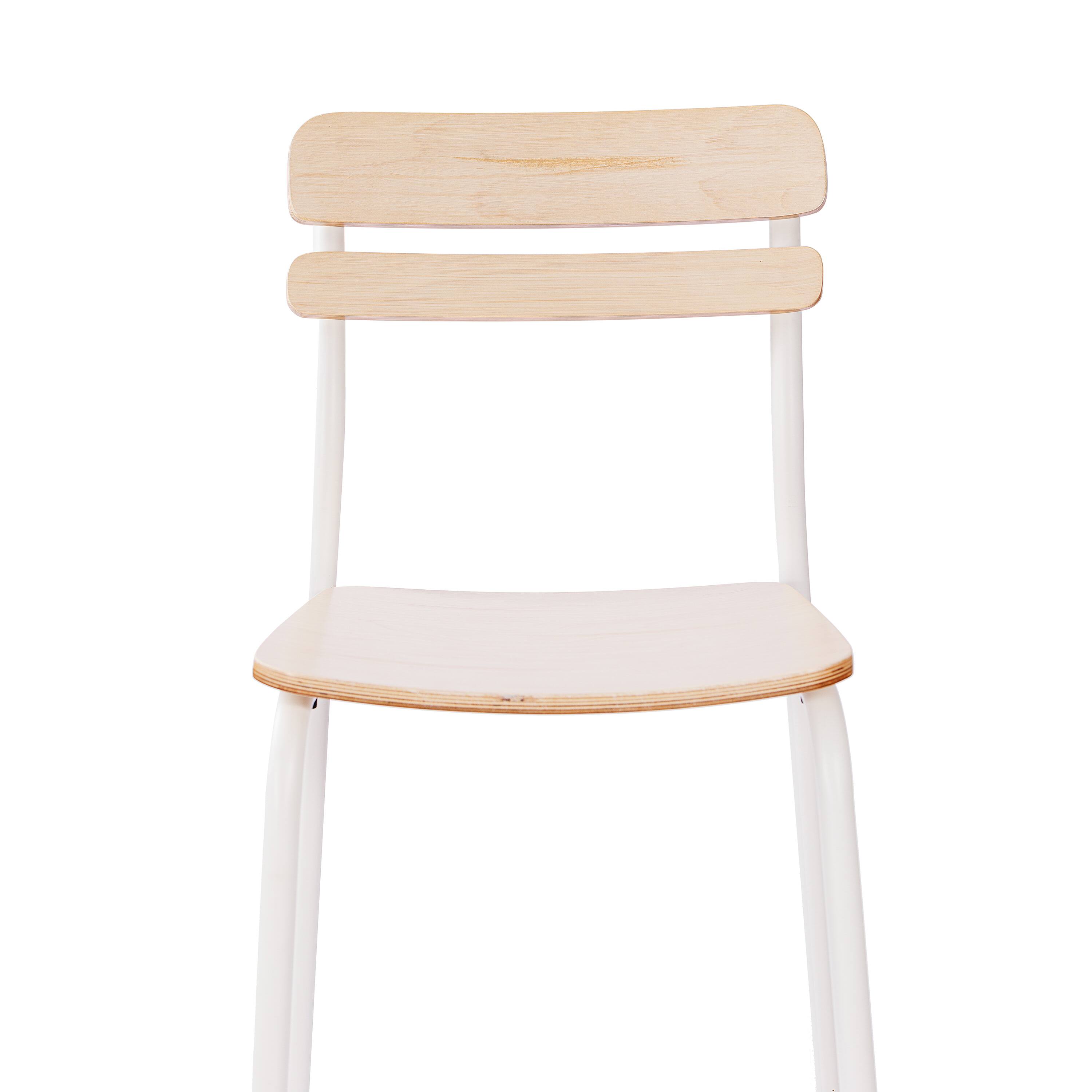 Alt View 10. Emma + Oliver - Blanchard Set of 2 Bar Stools with Metal Frames and Solid Wood Seats and Backs with Antique Finishes - Antique White.