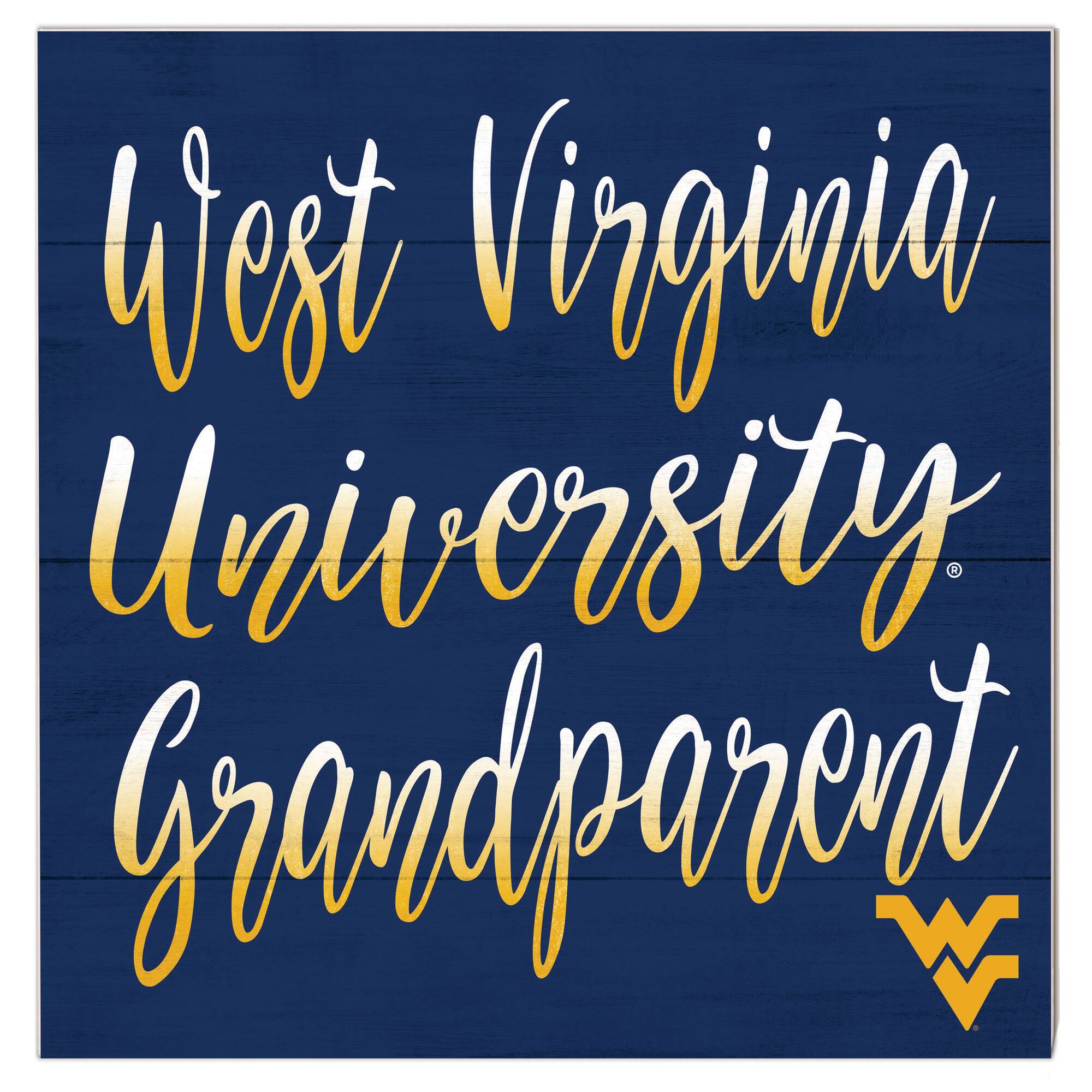 West Virginia Mountaineers 10'' x 10'' Grandparent Plaque