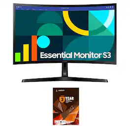 Samsung - LS24D368GANXZA Computer Monitor with 2 Year Amber Protection (2026) - Black