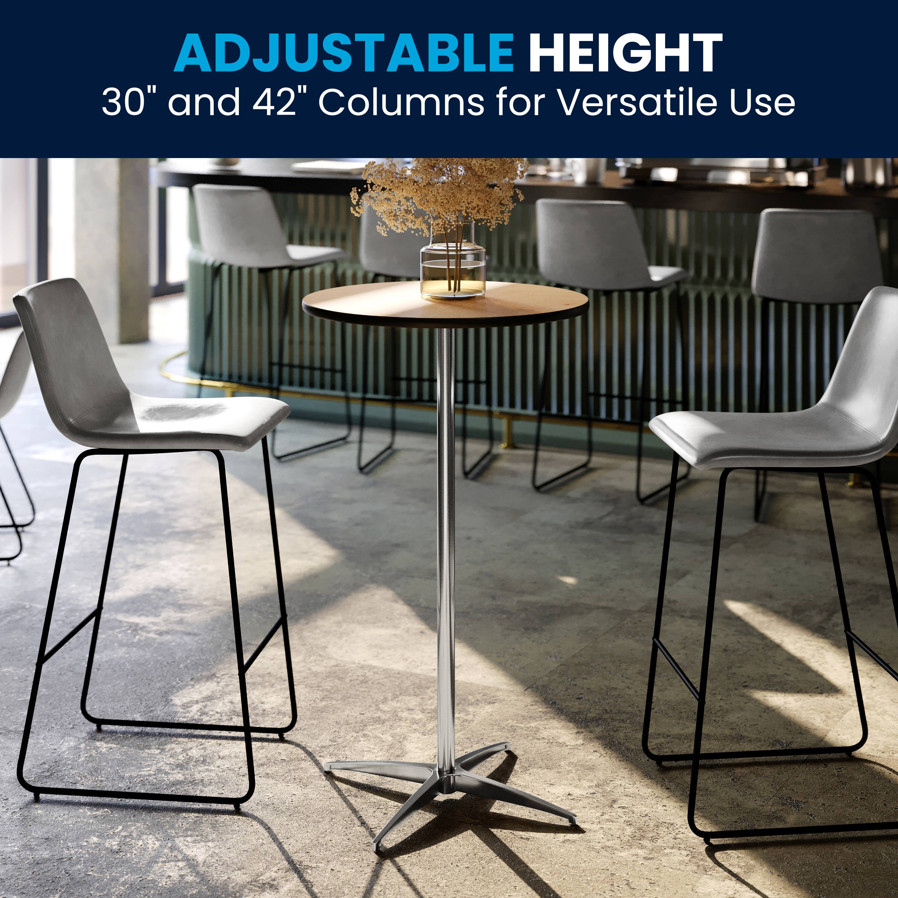 ADJUSTABLE HEIGHT  
30" and 42" Columns for Versatile Use