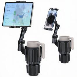 OMOMMD - Cup Holder Tablet Mount Ipad Car With Adjustable Arm For 3 Pro Air Mini Fire Galaxy S24 Z Fold 5 - Default