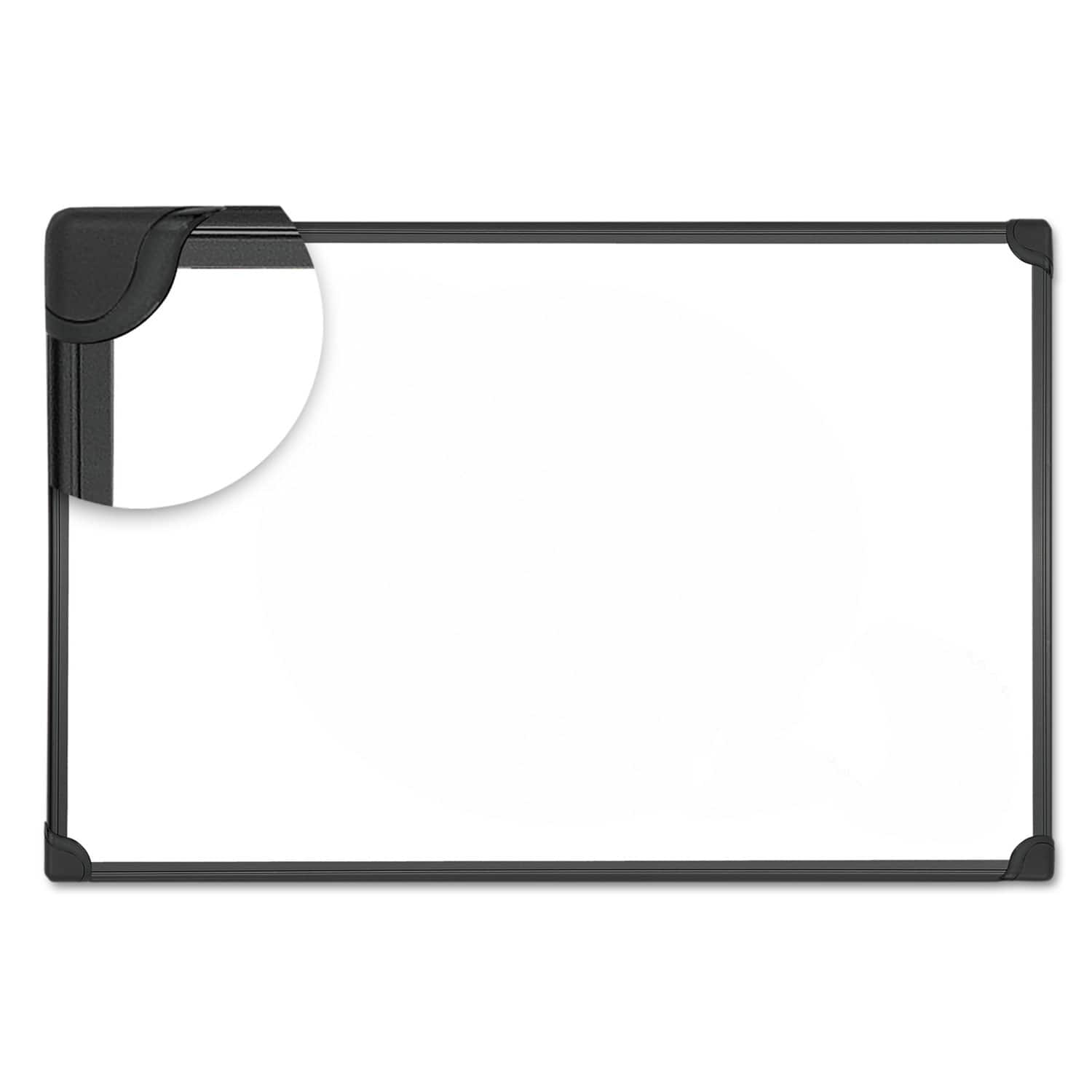 Universal - Design Series Deluxe Magnetic Steel Dry Erase Marker Board, 35.43" x 23.62", White Surface, Black Aluminum/Plastic Frame