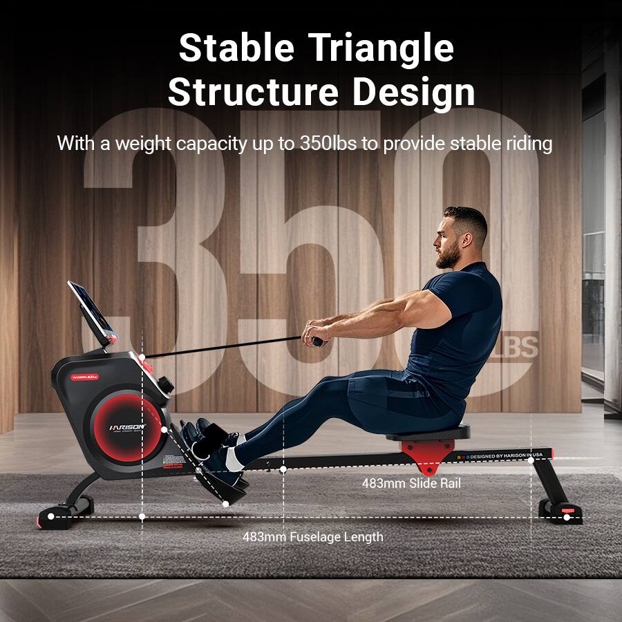 Stable Triangle Structure Design  
With a weight capacity up to 350lbs to provide stable riding  

BS IARISON DESIGNED IN USA  
483mm Slide Rail  
483mm Fuselage Length