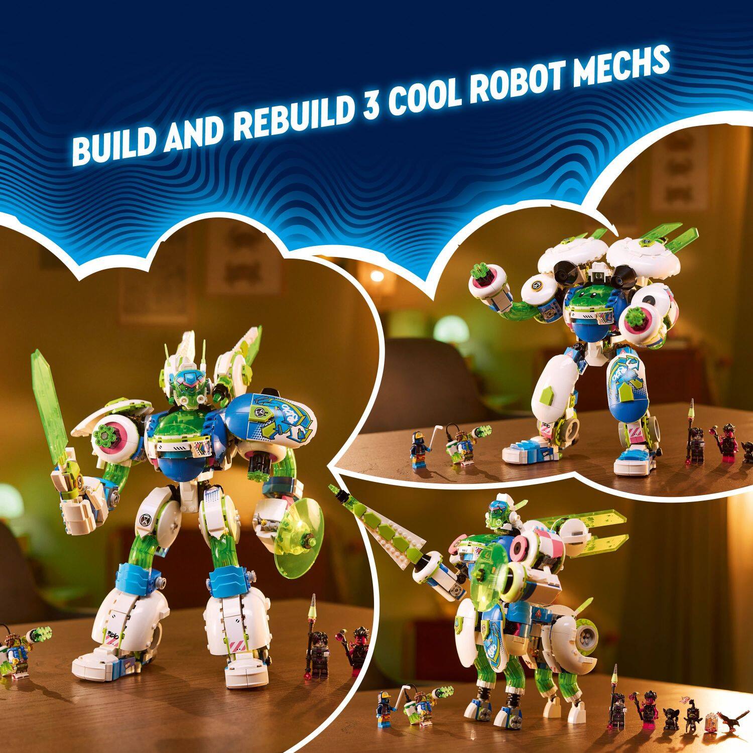 Build and Rebuild 3 Cool Robot Mechs