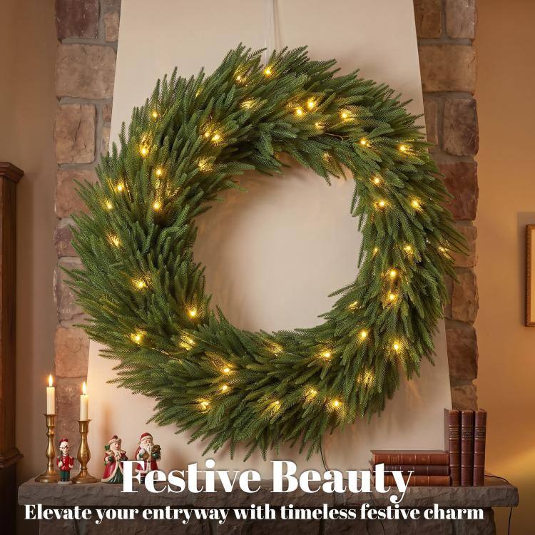Festive Beauty  
Elevate your entryway with timeless festive charm