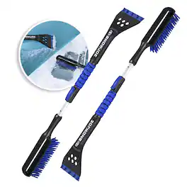 Snow Joe - 2 Pack 42" Jumbo Multi-Purpose Ice Scraper & Snow Brush, SJEG-SB42SHX2 - Blue