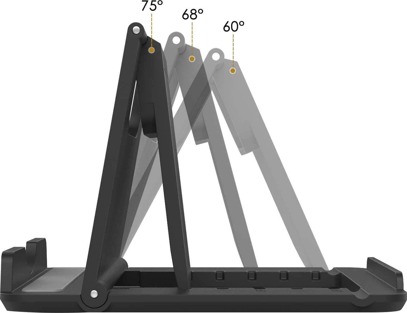 Alt View 12. SaharaCase - Foldable Stand for Most Cell Phones and Tablets up to 10" - Black.