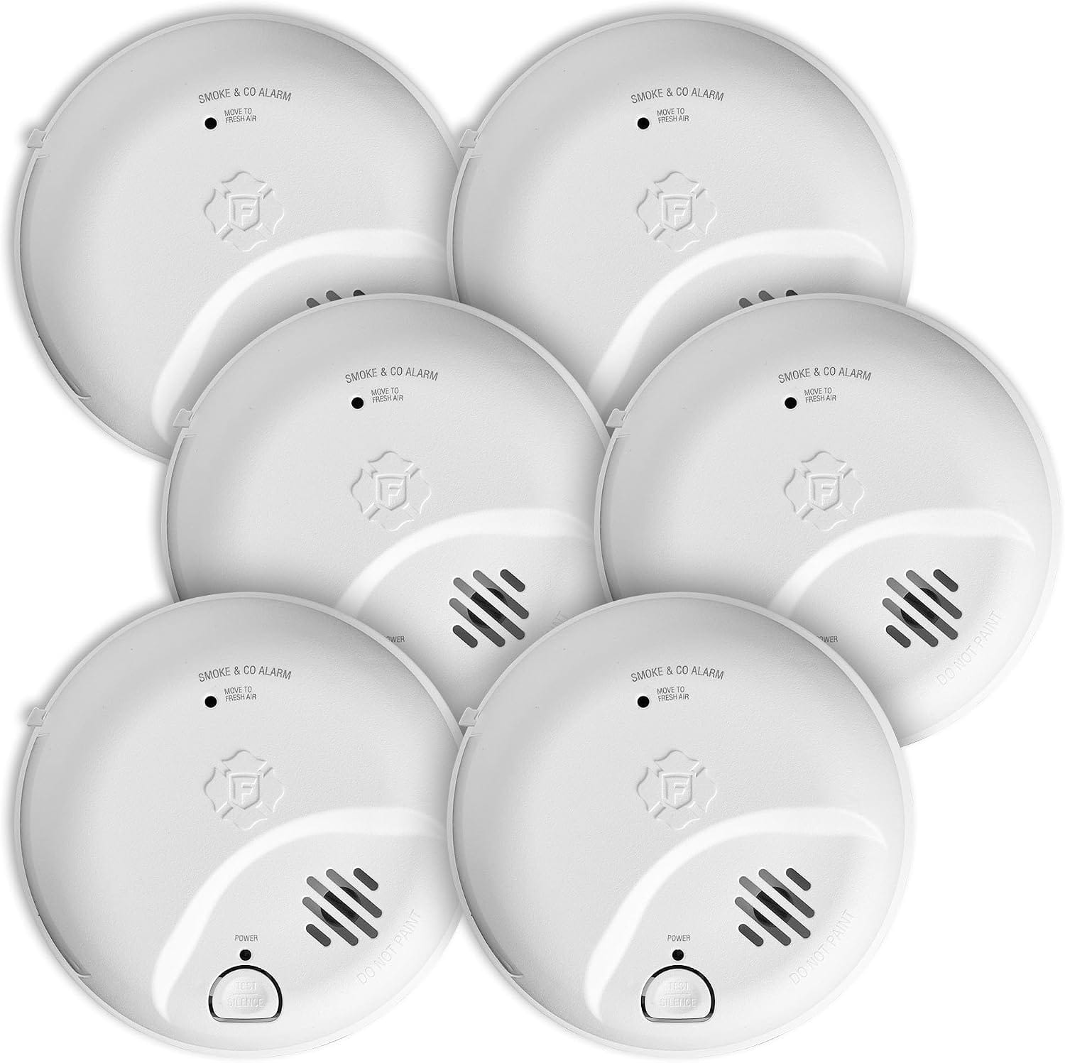 First Alert - SMICO100 Battery-Operated Combination Smoke & Carbon Monoxide Alarm -Pack 6