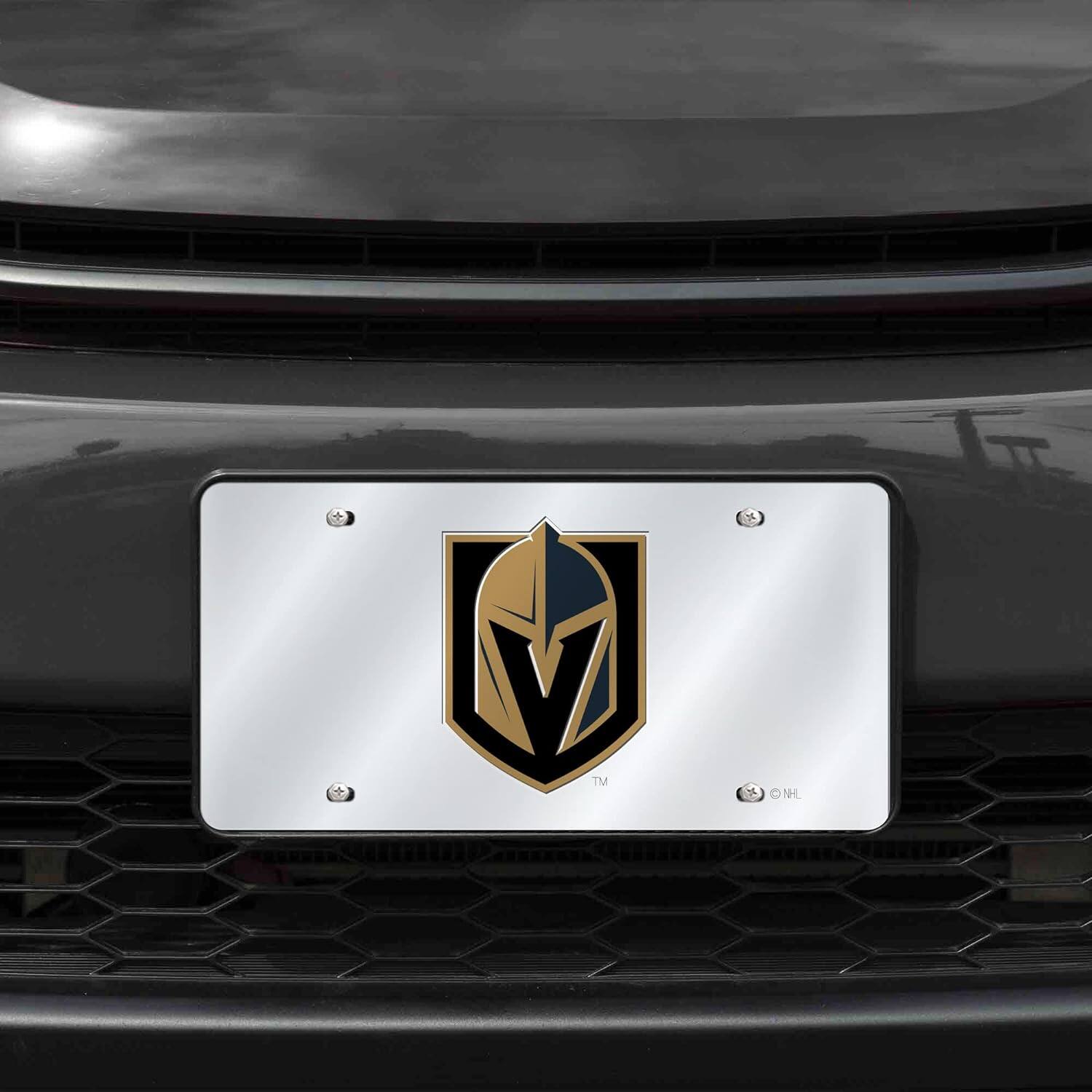 Alt View 1. Rico Industries - Las Vegas Golden Knights Acrylic License Plate Laser Tag - Multi.