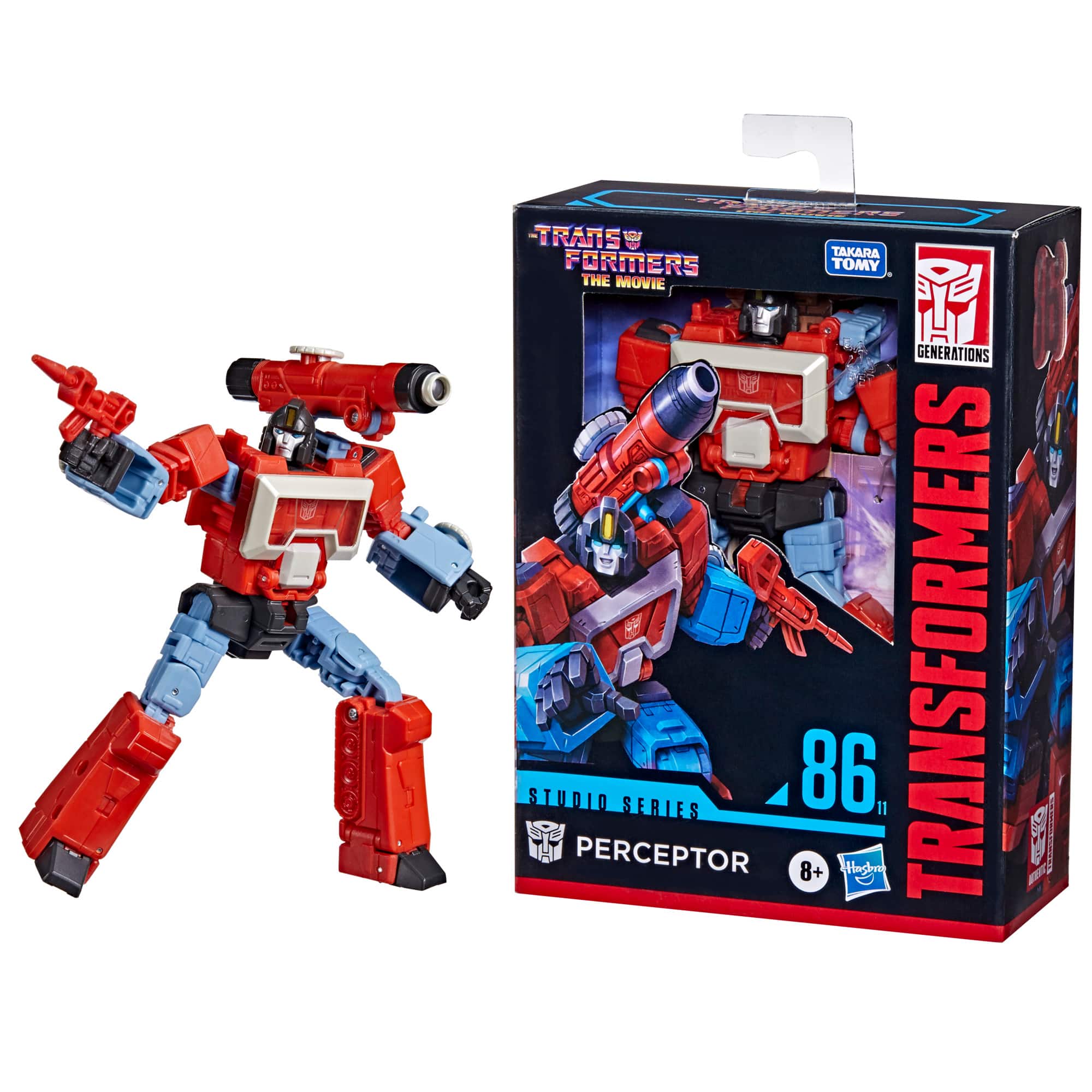 Front. Transformers - Transformers Studio Series 86-11 Deluxe The Transformers: The Movie Perceptor.