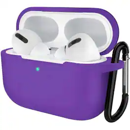 Home Collection - Purple Silicone Shockproof Case for Apple AirPods Pro with Keychain – Protective Cover