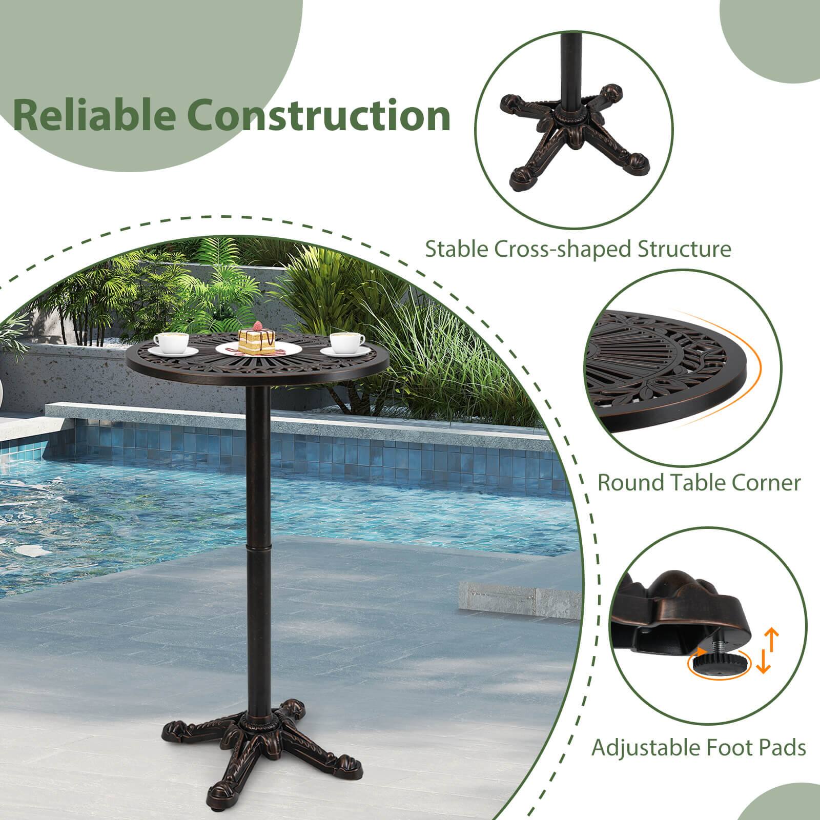 Reliable Construction

- Stable Cross-shaped Structure
- Round Table Corner
- Adjustable Foot Pads