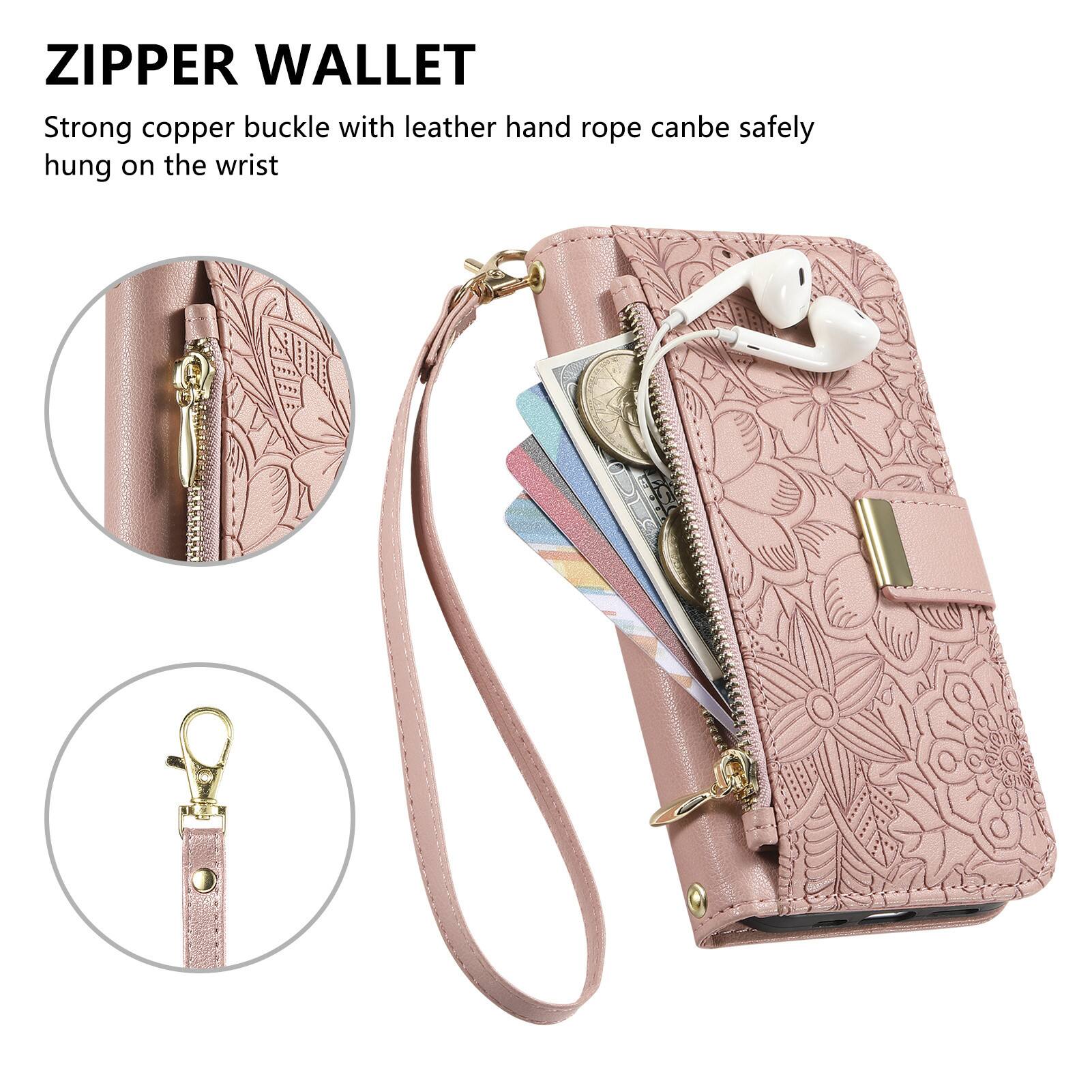 ZIPPER WALLET

Strong copper buckle with leather hand rope can be safely hung on the wrist