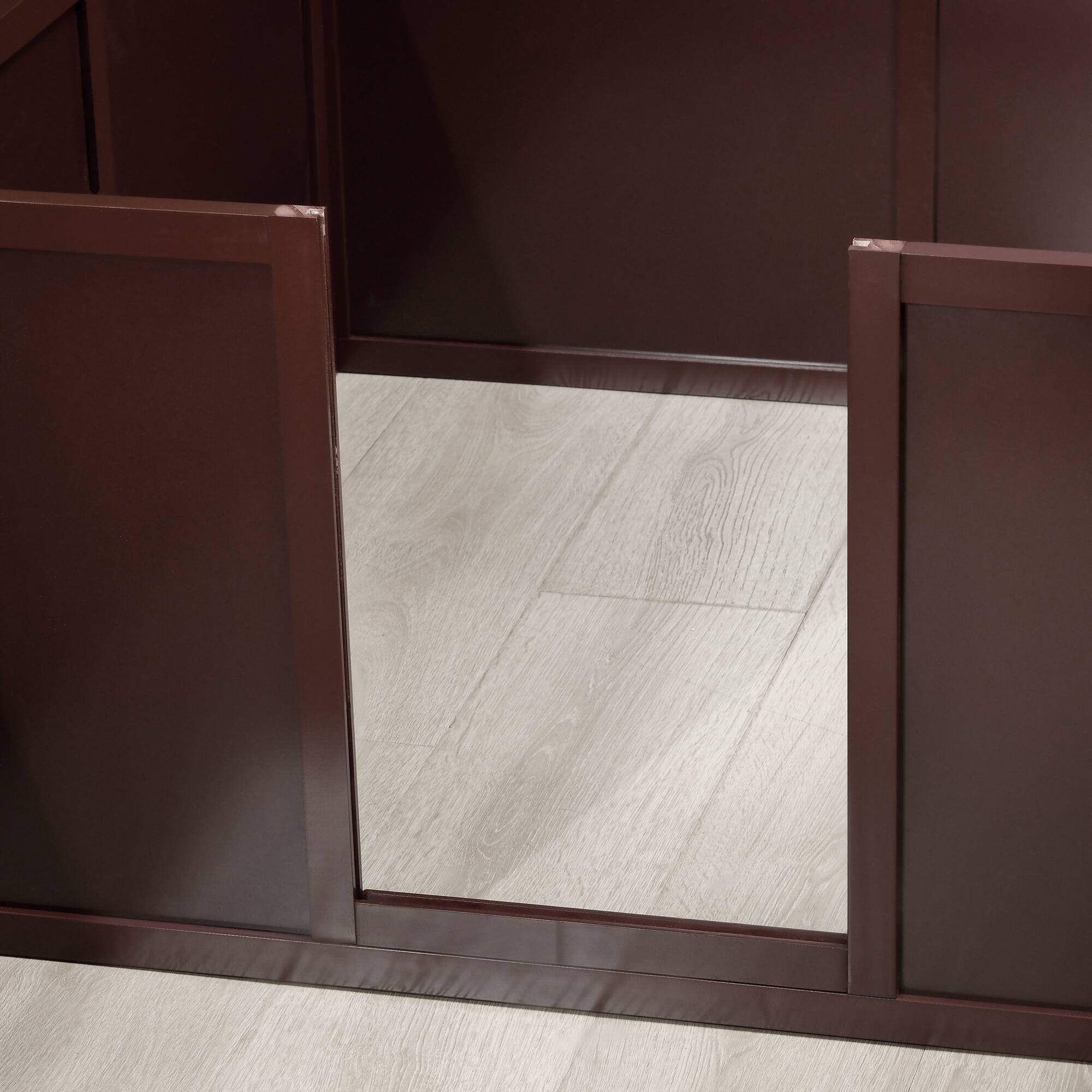 Alt View 4. Pawhut - Whelping Box for Dogs, Mother's Comfort, Pen with Removable Doors, Puppy Playpen, Newborn Supplies.