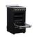 Alt View 3. Forno Appliances - Pallerano 2.05 Cu. Ft. Freestanding Electric Range with Antique Brass Accessories - Black.