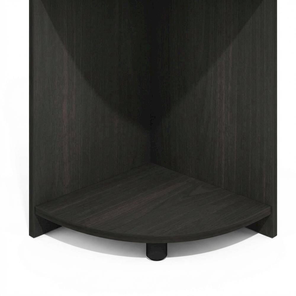 Alt View 2. FurniFact - Wooden bookcase with sleek design for home or office storage - Espresso.