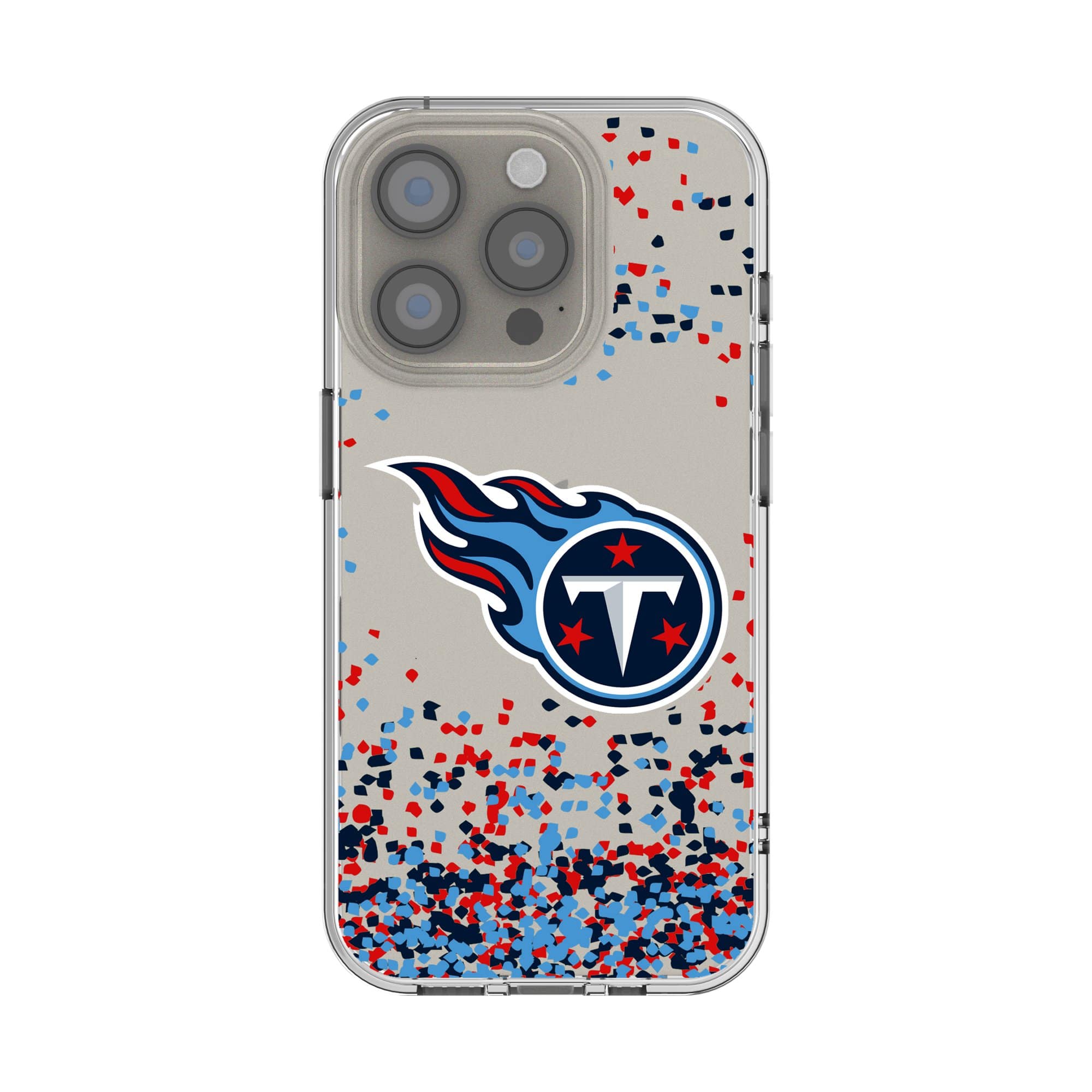 Photos - Case NFL Keyscaper -  - Tennessee Titans iPhone Clear  with Confetti Design - 14 Pro Max - Multicolor 