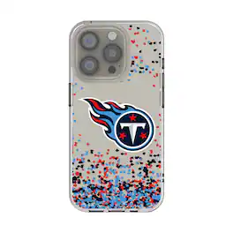 Keyscaper - NFL - Tennessee Titans iPhone Clear Case with Confetti Design - 15 - Multicolor
