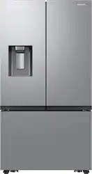 Samsung - 31 cu. ft. Mega Capacity 3-Door French Door Refrigerator with External Water and Ice Dispenser - Stainless Steel - Front_Zoom