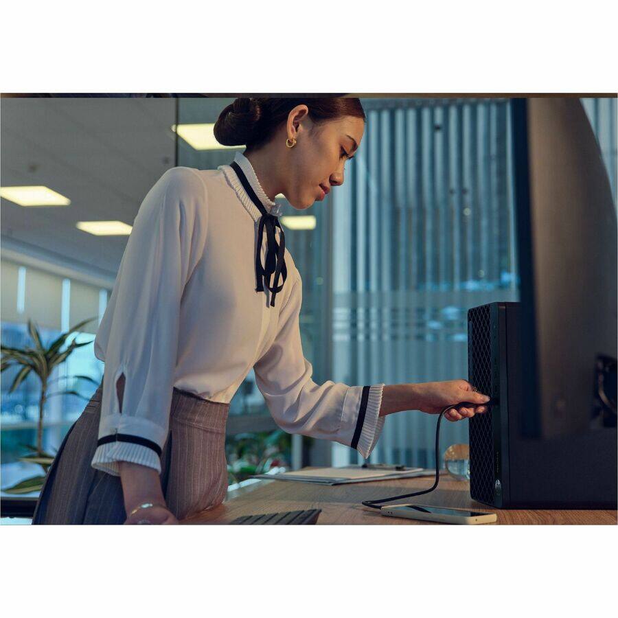 Alt View 4. HP - HP ProDesk 4 G1i Desktop Computer - Intel Core Ultra 5 235 - vPro Technology - 16 GB - 512 GB SSD - Tower - Jack Black - Black.