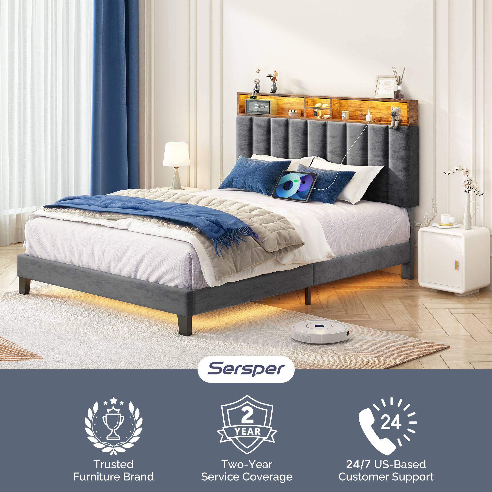Sersper  
2 YEAR  
24 Trusted Furniture Brand  
Two-Year Service Coverage  
24/7 US-Based Customer Support