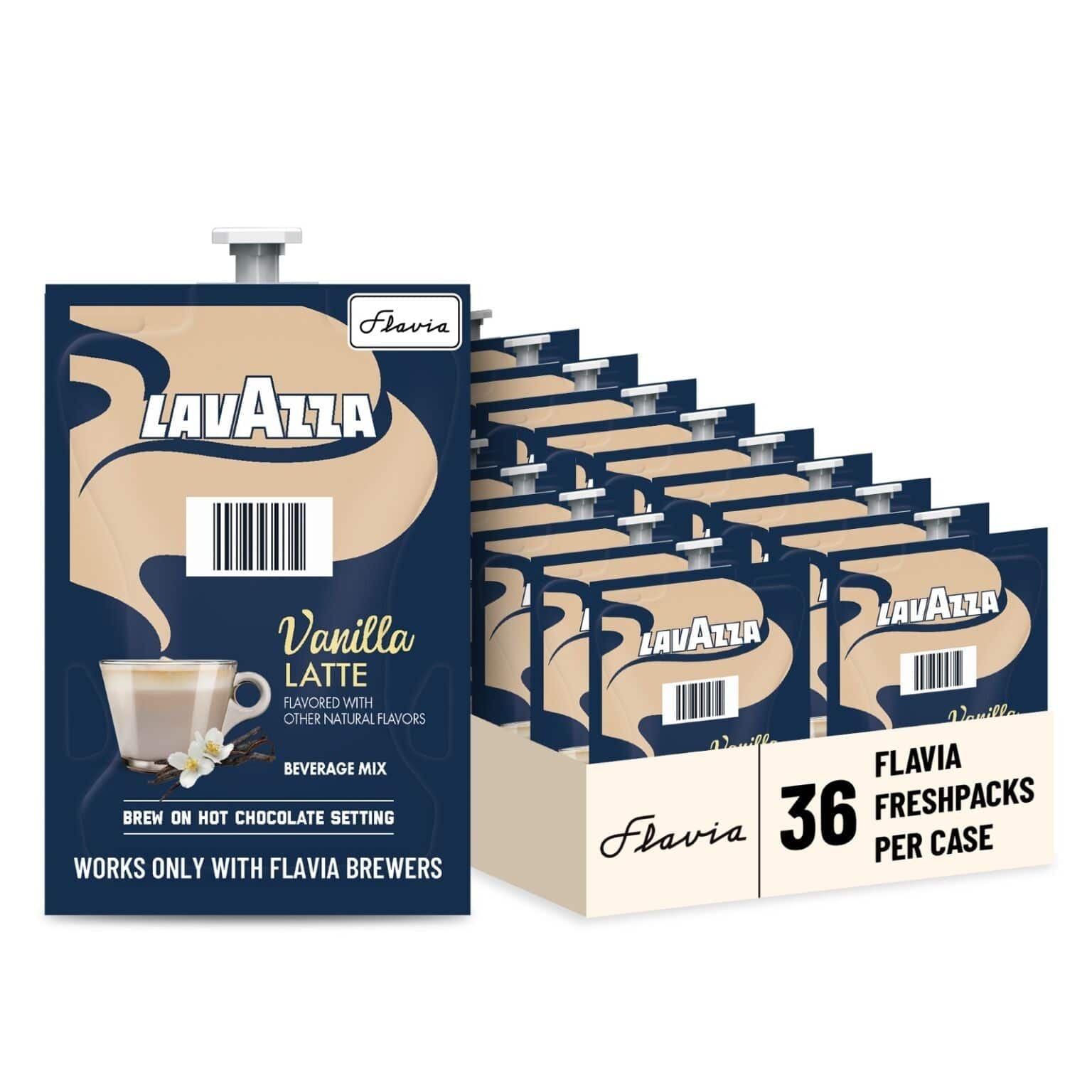 Lavazza Vanilla Latte Freshpacks works only with Flavia Brewers (Case of 36)